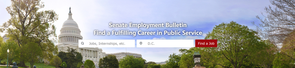 Senate Employment Bulletin home screen